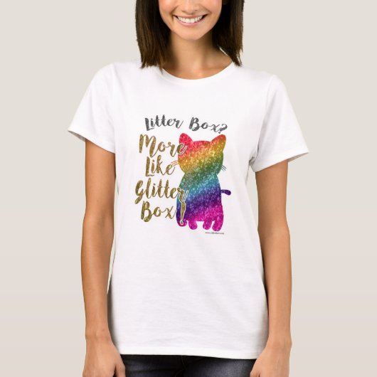 Cheeky Rainbow Cat Gezegde T-shirt (Voorkant)