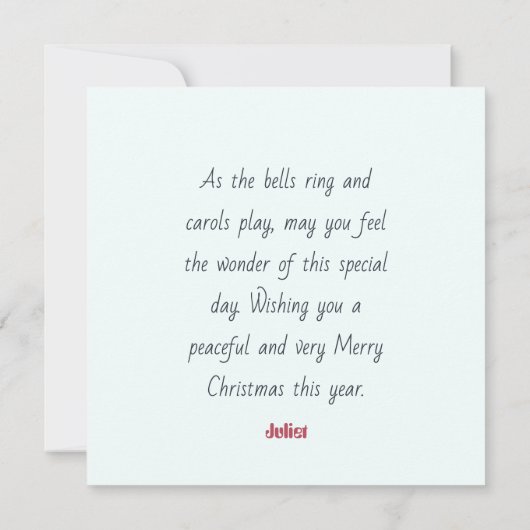 Cheeky Reindeer Christmas Greeting Card Kaart (Achterkant)