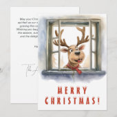 Cheeky Rendier Vrolijk Kerstfeest Feestdagenkaart (Voorkant / Achterkant)