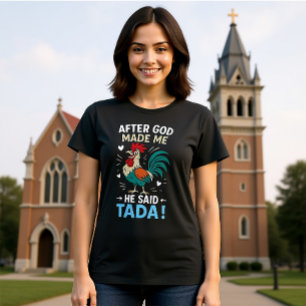 Cheeky Rooster Statement Graphic T-shirt