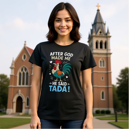 Cheeky Rooster Statement Graphic T-shirt