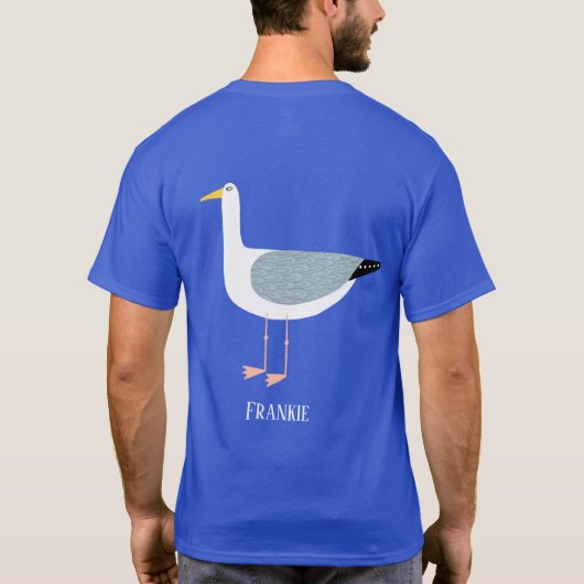 Cheeky Seagull Name T-shirt (Achterkant)