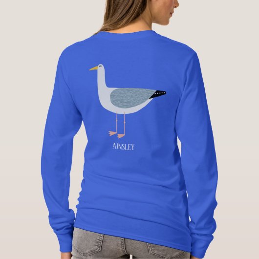 Cheeky Seagull Name T-shirt (Achterkant)
