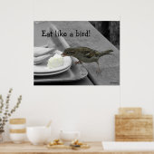 Cheeky Sparrow Poster (Keuken)