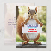 🎓Cheeky Squirrel Graduation Announcement Kaart (Voorkant / Achterkant)