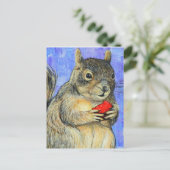 Cheeky Squirrel Painting Briefkaart (Staand voorkant)