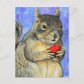 Cheeky Squirrel Painting Briefkaart (Voorkant)