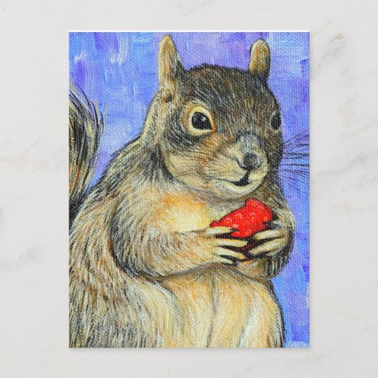 Cheeky Squirrel Painting Briefkaart (Voorkant)