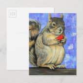 Cheeky Squirrel Painting Briefkaart (Voorkant / Achterkant)