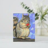 Cheeky Squirrel Painting Briefkaart (Staand voorkant)