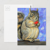 Cheeky Squirrel Painting Briefkaart (Voorkant / Achterkant)
