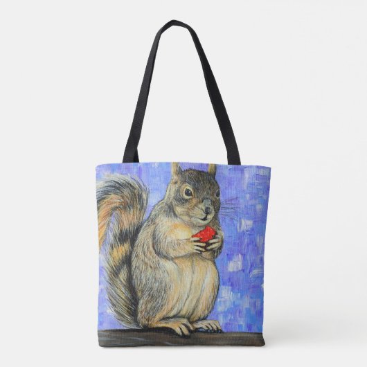 Cheeky Squirrel Painting Tote Bag (Achterkant)
