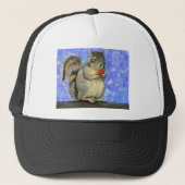 Cheeky Squirrel Painting Trucker Pet (Voorkant)