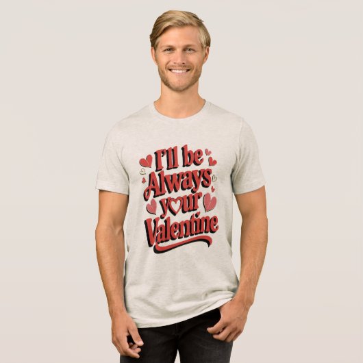 Cheeky Valentijn Tri-Blend Shirt (Voorkant volledig)