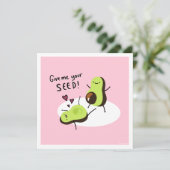 Cheeky Valentijnse  Avocado Feestdagenkaart (Staand voorkant)