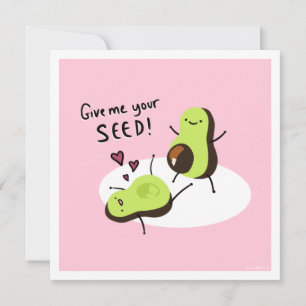 Cheeky Valentijnse Avocado Feestdagenkaart
