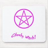 Cheeky Witch Star Collectie (roze) Muismat (Voorkant)