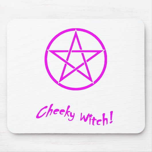 Cheeky Witch Star Collectie (roze) Muismat (Voorkant)