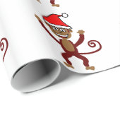 Cheeky Xmas-aap Cadeaupapier (Rol Hoek)