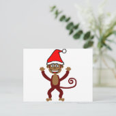 Cheeky Xmas Monkey Feestdagenkaart (Staand voorkant)