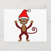 Cheeky Xmas Monkey Feestdagenkaart (Voorkant)