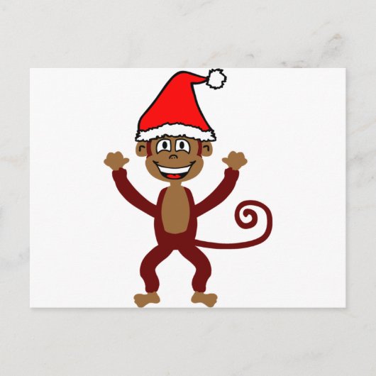 Cheeky Xmas Monkey Feestdagenkaart (Voorkant)