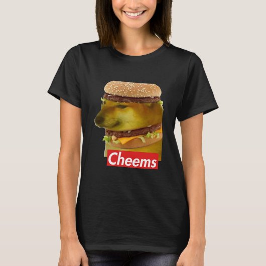 Cheems Cheemsburbger Ironic Doge Meme T-shirt (Voorkant)