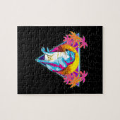 Cheems Dog Funny Shiba Inu Meme 80s Vaporwave Legpuzzel (Horizontaal)