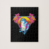 Cheems Dog Funny Shiba Inu Meme 80s Vaporwave Legpuzzel (Verticaal)