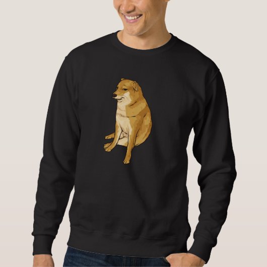 Cheems Dog Funny Shiba Inu Meme Pullover (Voorkant)