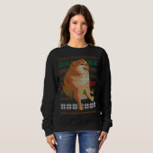 Cheems Lelijke Kersttrui Doge Meme Design Trui (Voorkant volledig)