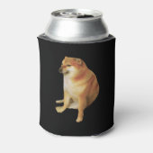 Cheems Meme Dubbelzijdig Zwart Blikjeskoeler (Blikje Achterkant)