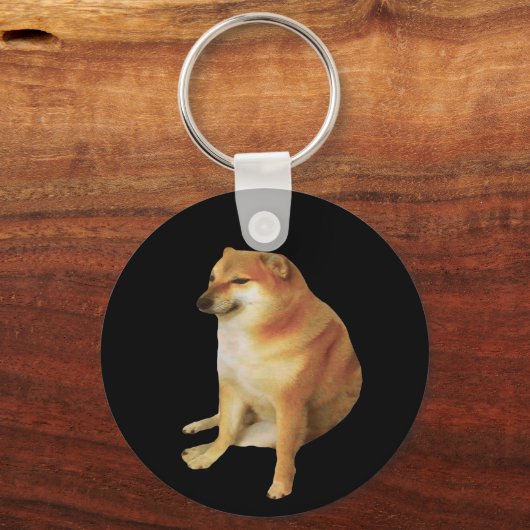 Cheems Meme Sleutelhanger (Achterkant)