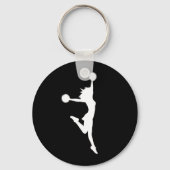 Cheer 2 Silhouette Sleutelhanger Black (Voorkant)