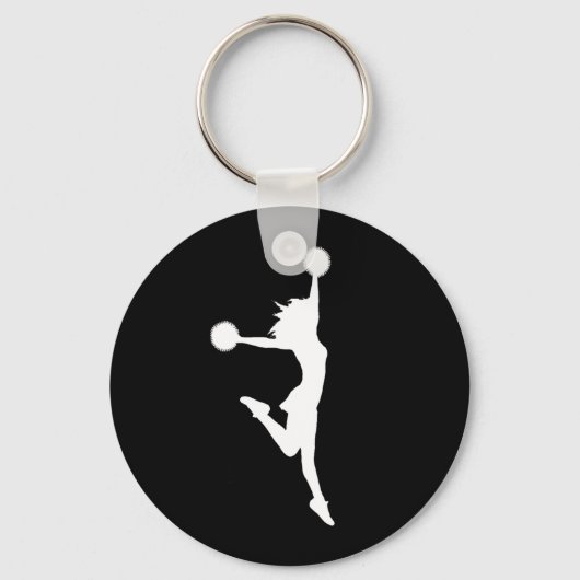 Cheer 2 Silhouette Sleutelhanger Black (Voorkant)