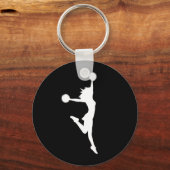 Cheer 2 Silhouette Sleutelhanger Black (Voorkant)