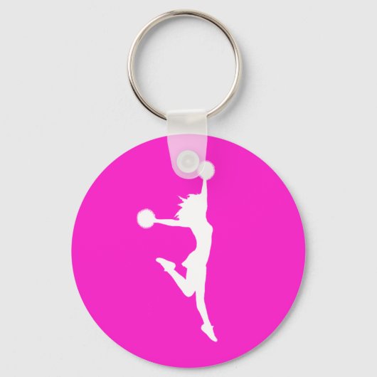 Cheer 2 Silhouette Sleutelhanger Roze (Voorkant)