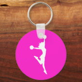 Cheer 2 Silhouette Sleutelhanger Roze (Voorkant)