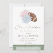 Cheer and Touchdown Twin Baby Shower Kaart (Voorkant)