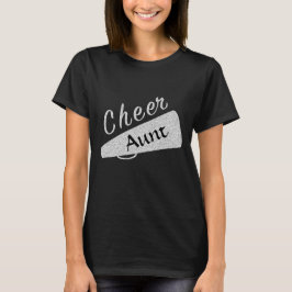 Cheer Aunt Proud Cheerleader Glitter T-shirt