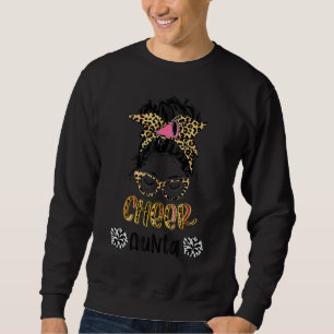 Cheer Aunta Leopard Messy Bun Cheerleader Mothers Trui