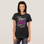 Cheer Auntie Bigst Fan Leopard Print en Pom Pom T-shirt (Voorkant volledig)