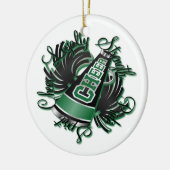 Cheer Black en Green Ornament (Links)