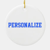 Cheer Blue Cheerleader Diva Girl Keramisch Ornament (Achterkant)