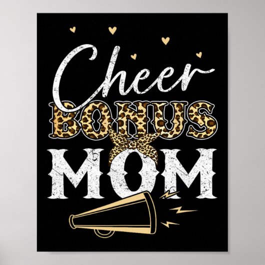 Cheer Bonus Moeder Shirt Luipaard Cheerleading Sti Poster (Voorkant)