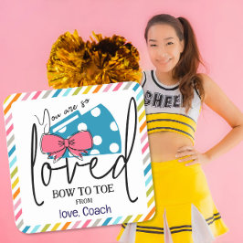 Cheer Bow en Megaphone Gift Labels voor Cheerleade