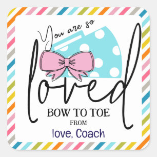 Cheer Bow en Megaphone Gift Labels voor Cheerleade