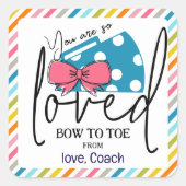 Cheer Bow en Megaphone Gift Labels voor Cheerleade (Voorkant)