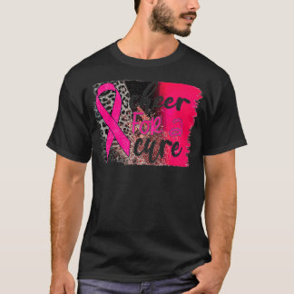 Cheer Breast Cancer Awareness Leopard T-shirt
