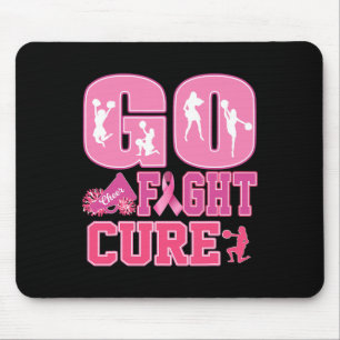 Cheer Breast Cancer Shirten Pink Ribbon Cheerleade Muismat